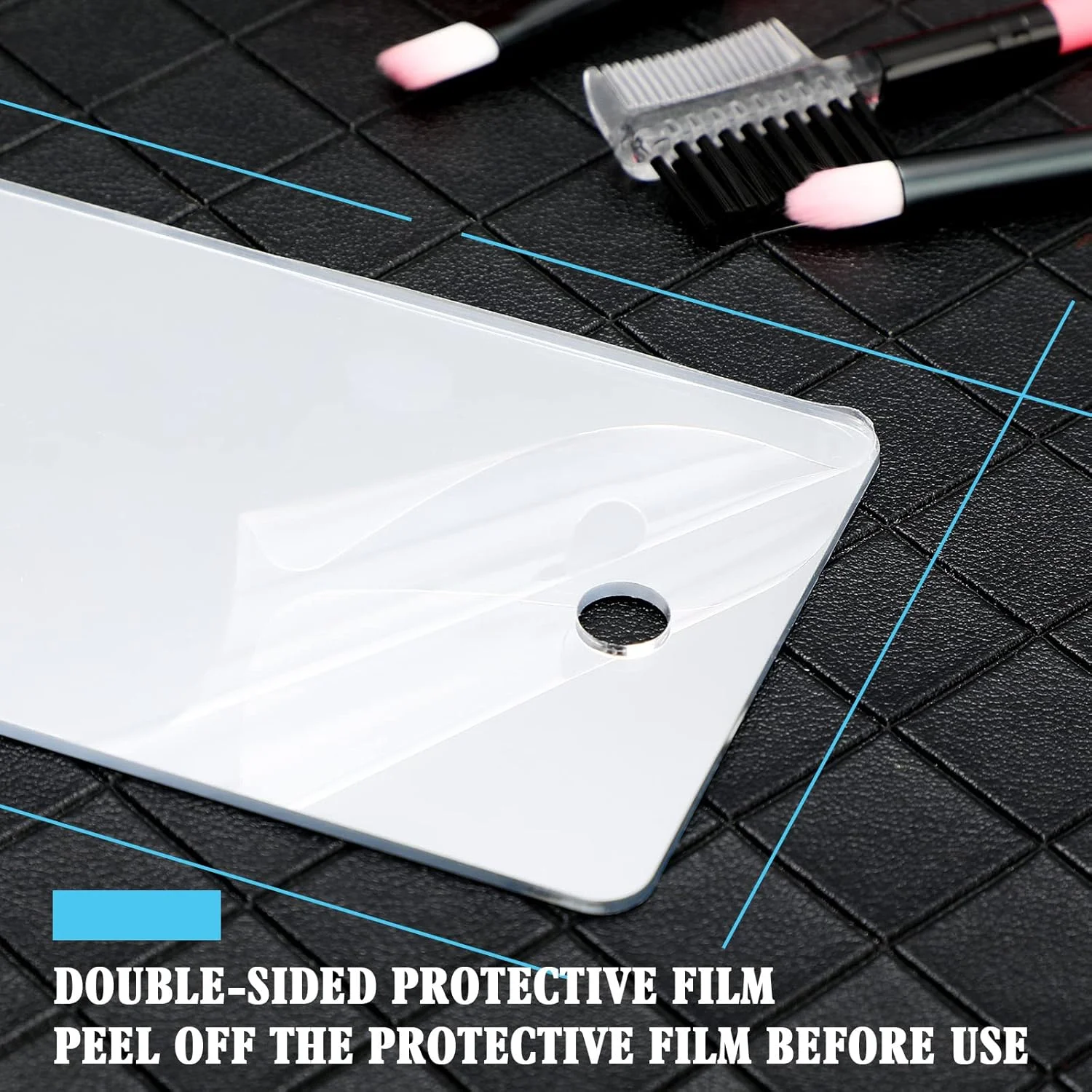 آینه پلاستیکی نشکن سبک وزن، مناسب اصلاح صورت، آرایش و مسافرت، بسته 10 عددی، 11x7 سانتی متر