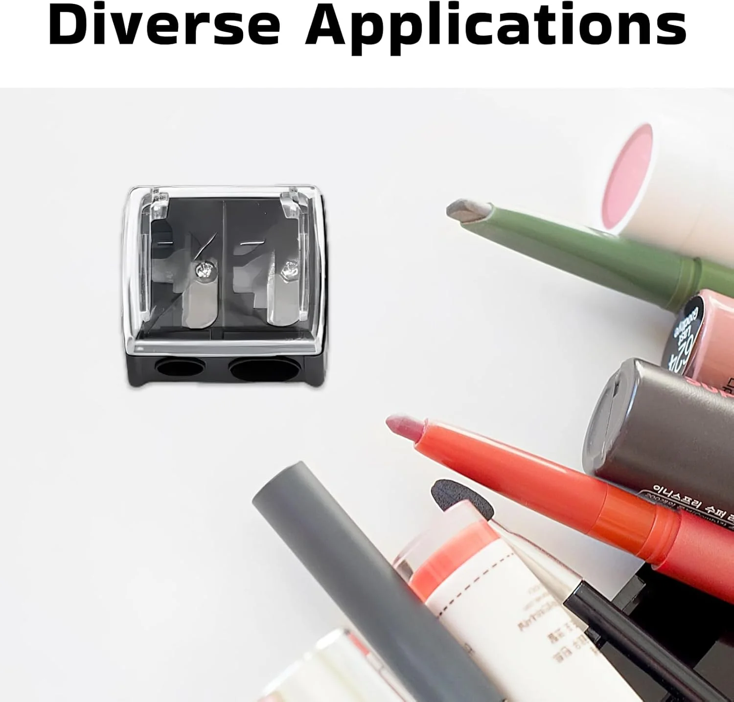 FortuneGlobe ست 4 عددی تراش آرایشی مشکی، تراش آرایشی دو سوراخه برای مدادهای آرایشی بزرگ و استاندارد، لوازم جانبی و ابزار آرایش FortuneGlobe ست 4 عددی تراش آرایشی مشکی، تراش آرایشی دو سوراخه برای مدادهای آرایشی بزرگ و استاندارد، لوازم جانبی و ابزار آرایش