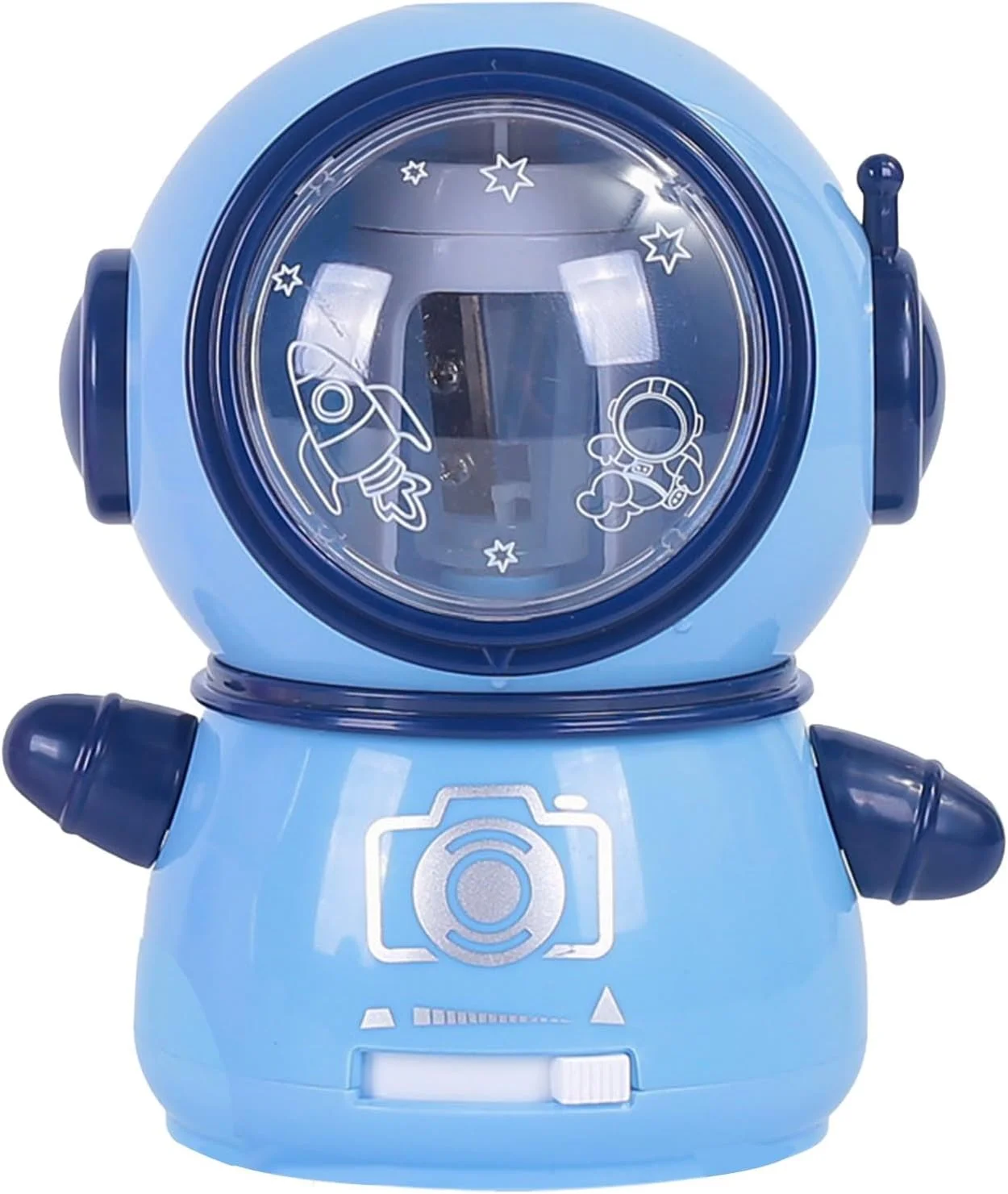 مداد تراش برقی فضانورد کارتونی Fdit، طراحی ایمن، تغذیه با باتری USB، تیز کردن کارآمد برای کلاس درس، خانه (آبی بنفش) مداد تراش برقی فضانورد کارتونی Fdit، طراحی ایمن، تغذیه با باتری USB، تیز کردن کارآمد برای کلاس درس، خانه (آبی بنفش)