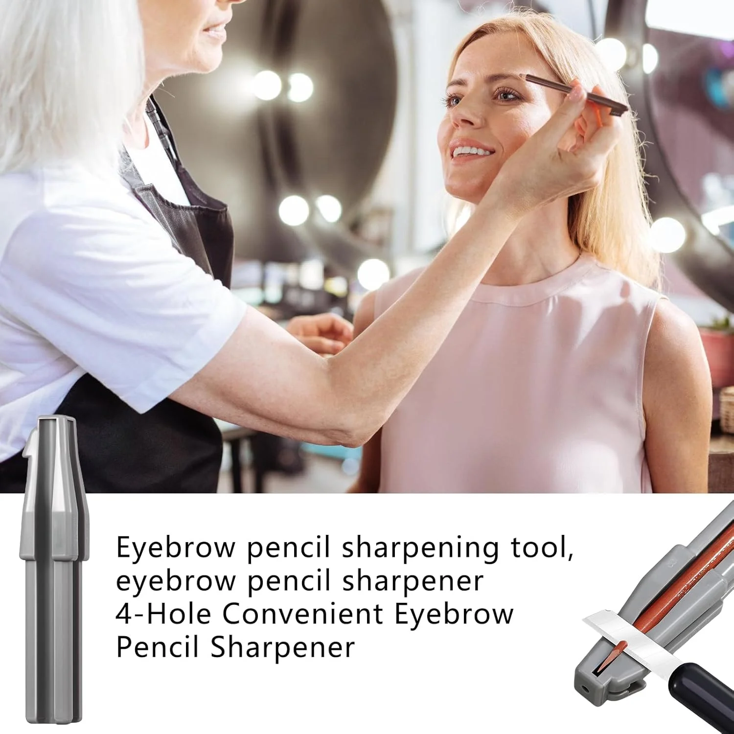 Eye Pencil Sharpeners, Eyebrow Cosmetic Pencil Sharpening Tool, Cosmetic Sharpener, Portable Makeup Accessory for Women Girls Eye Pencil Sharpeners, Eyebrow Cosmetic Pencil Sharpening Tool, Cosmetic Sharpener, Portable Makeup Accessory for Women Girls