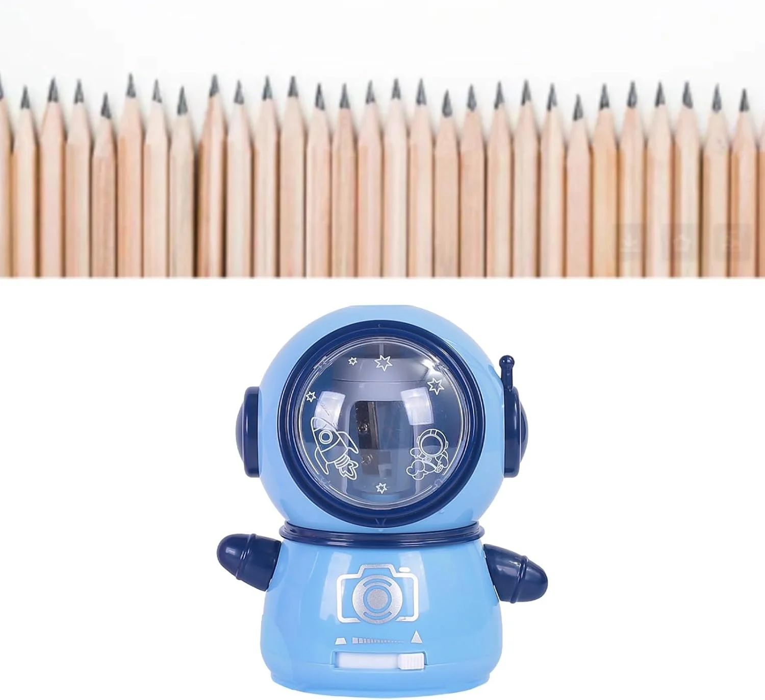 مداد تراش برقی فضانورد کارتونی Fdit، طراحی ایمن، تغذیه با باتری USB، تیز کردن کارآمد برای کلاس درس، خانه (آبی بنفش) مداد تراش برقی فضانورد کارتونی Fdit، طراحی ایمن، تغذیه با باتری USB، تیز کردن کارآمد برای کلاس درس، خانه (آبی بنفش)