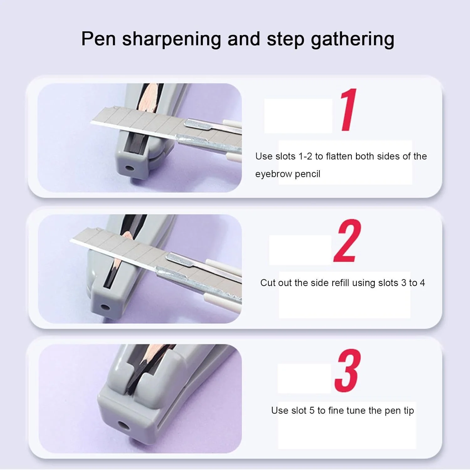 Eye Liner Sharpener - 4 In 1 Duckbill Design Eye Brow Pencil Sharpener - Cosmetic Pencil Makeup