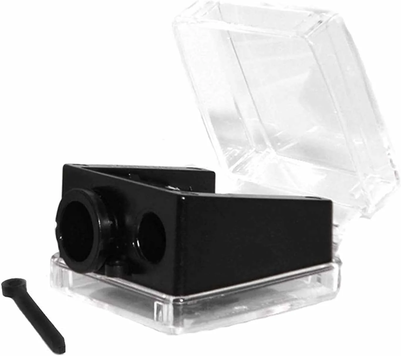 تراش آرایشی دو لول 3 در 1 دابل بارل با درپوش، تیغه استیل ضد زنگ، تنظیم کننده اندازه، ضروری برای مداد لب، خط چشم و مداد ابروهای کوچک و خیلی بزرگ