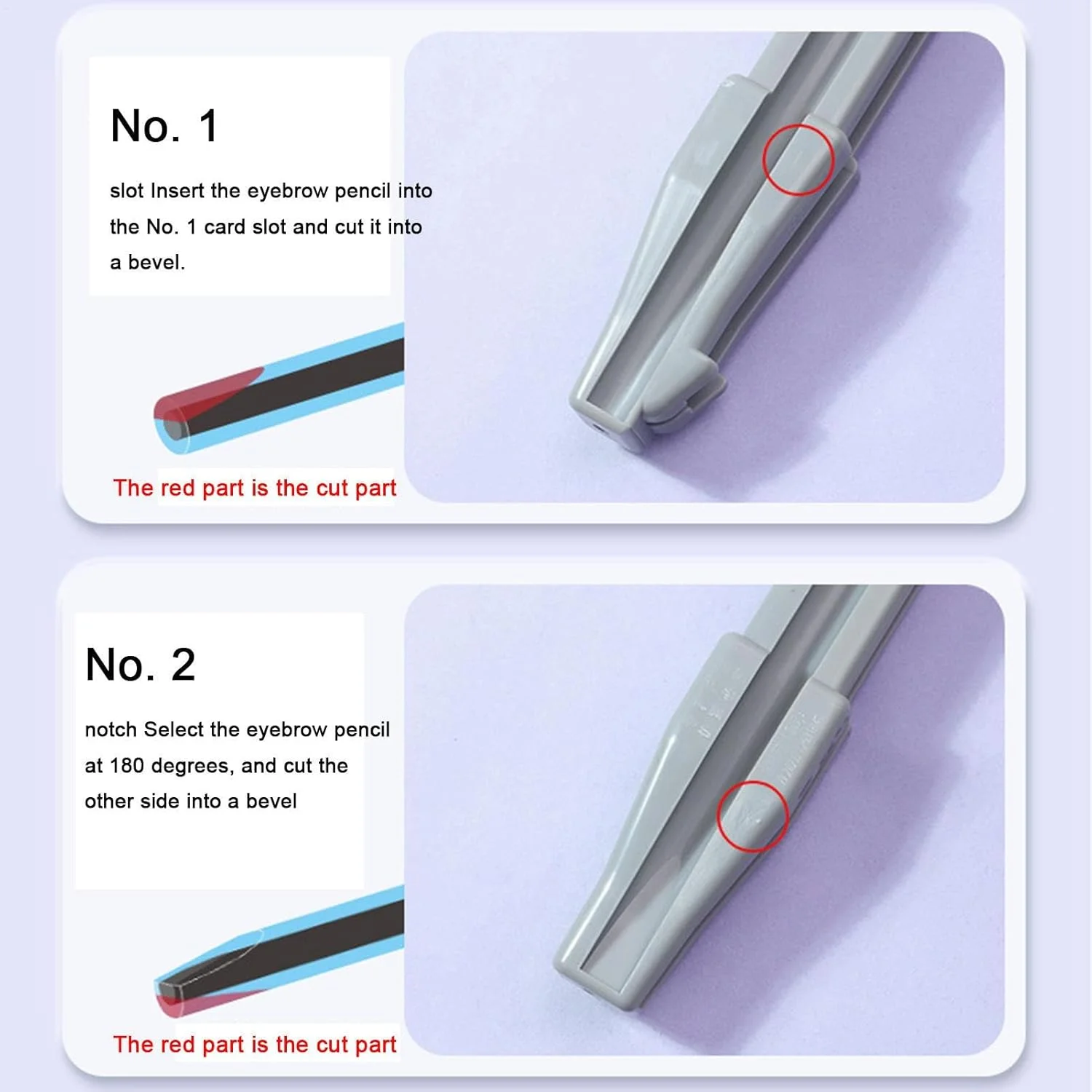 Eye Liner Sharpener - 4 In 1 Duckbill Design Eye Brow Pencil Sharpener - Cosmetic Pencil Makeup