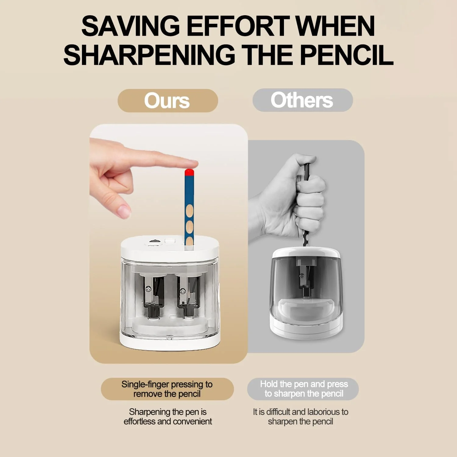 تراش برقی مداد DMG TECH - دو سوراخه قابل حمل برای مدادهای 6-8 میلی متر و 8-12 میلی متر، مناسب برای استفاده دانش آموزان در خانه و مدرسه | مبراة قلم رصاص كهربائية تراش برقی مداد DMG TECH - دو سوراخه قابل حمل برای مدادهای 6-8 میلی متر و 8-12 میلی متر، مناسب برای استفاده دانش آموزان در خانه و مدرسه | مبراة قلم رصاص كهربائية