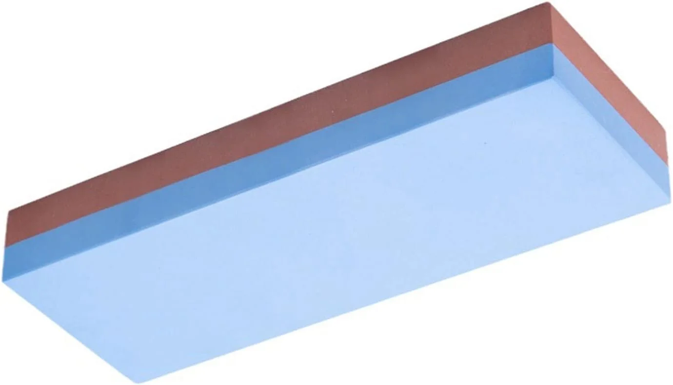 چاقو تیزکن دو طرفه قرمز-آبی AUEMNUR، سنگ تیزکن آشپزخانه خانگی، اندازه سنگ تیزکن 180*30*60 میلی متر، تیز کردن ظریف