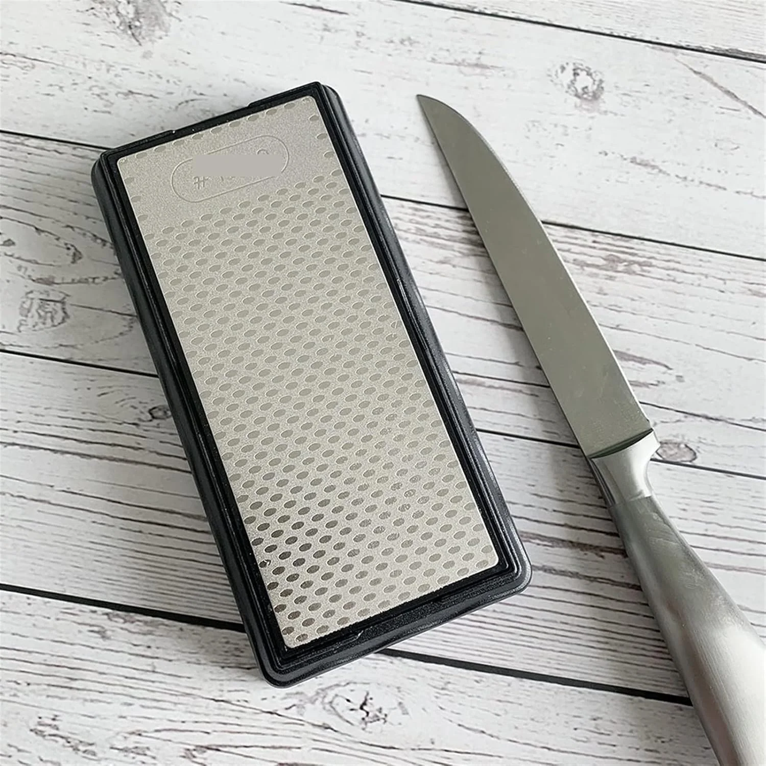 تیزکننده چاقو دو طرفه الماسه AUEMNUR، سنگ تیز کننده، ست سنگ تیزکن چاقو