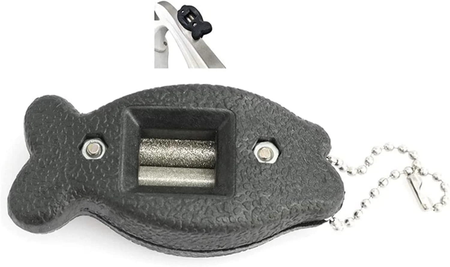 تیز کننده لبه تیغه اسکیت یخی AUEMNUR، ابزار تیز کننده دستی دو طرفه الماسه با زنجیر کلید