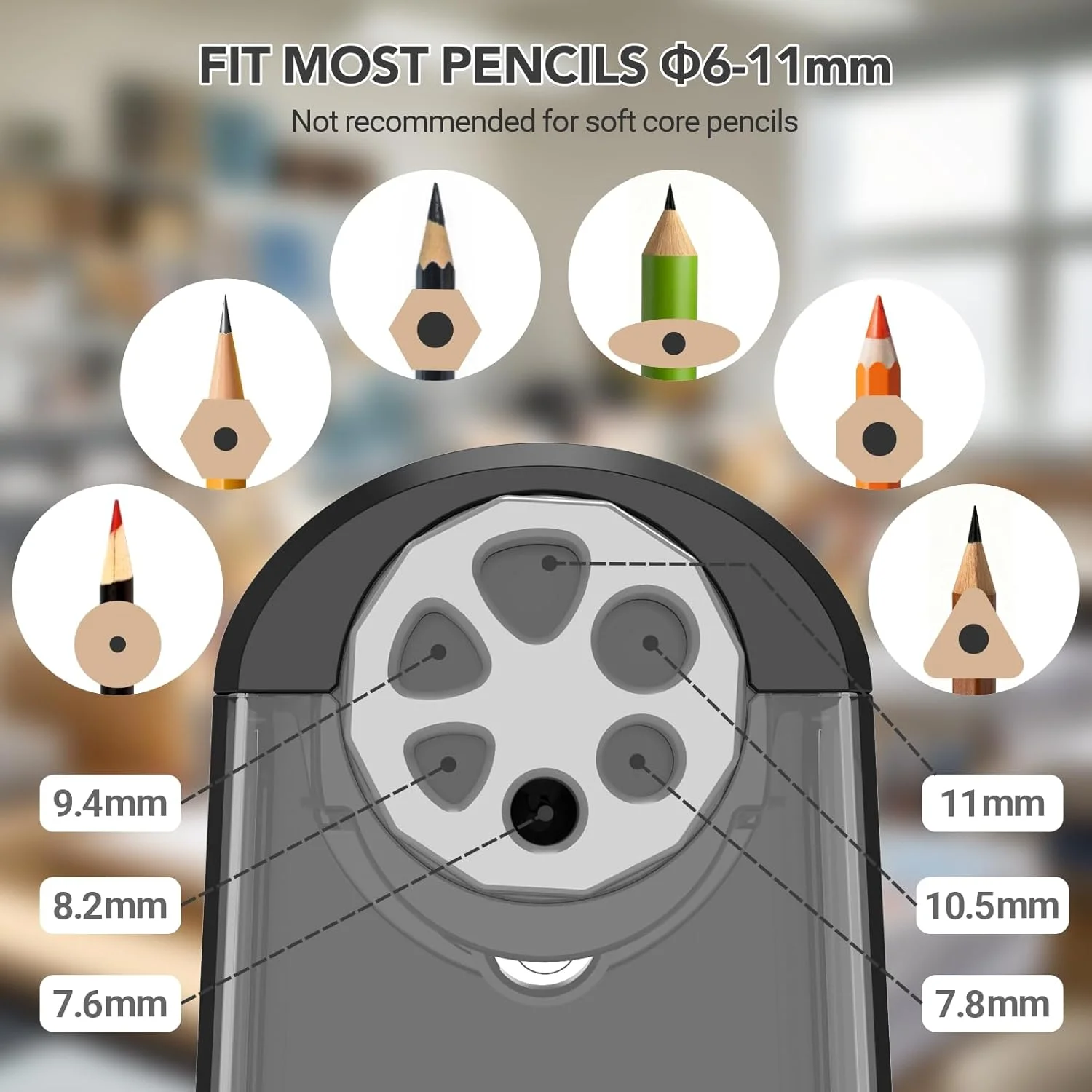 مداد تراش شارژی AFMAT مدل PSD2BK مداد تراش شارژی AFMAT مدل PSD2BK