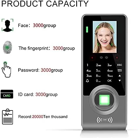 HAIRA Clock In Clock Out Machine Face Fingerprint Attendance Access Control Keypad Access Control System Touch Doorbell Access Control Device Machine For Enterprise
