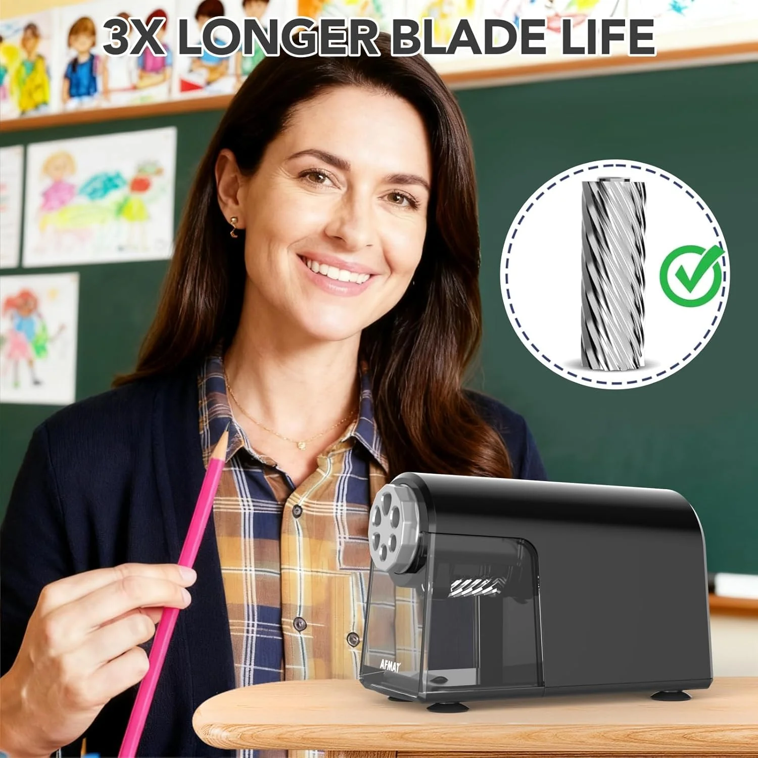 مداد تراش شارژی AFMAT مدل PSD2BK مداد تراش شارژی AFMAT مدل PSD2BK