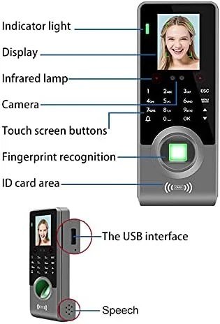 HAIRA Clock In Clock Out Machine Face Fingerprint Attendance Access Control Keypad Access Control System Touch Doorbell Access Control Device Machine For Enterprise