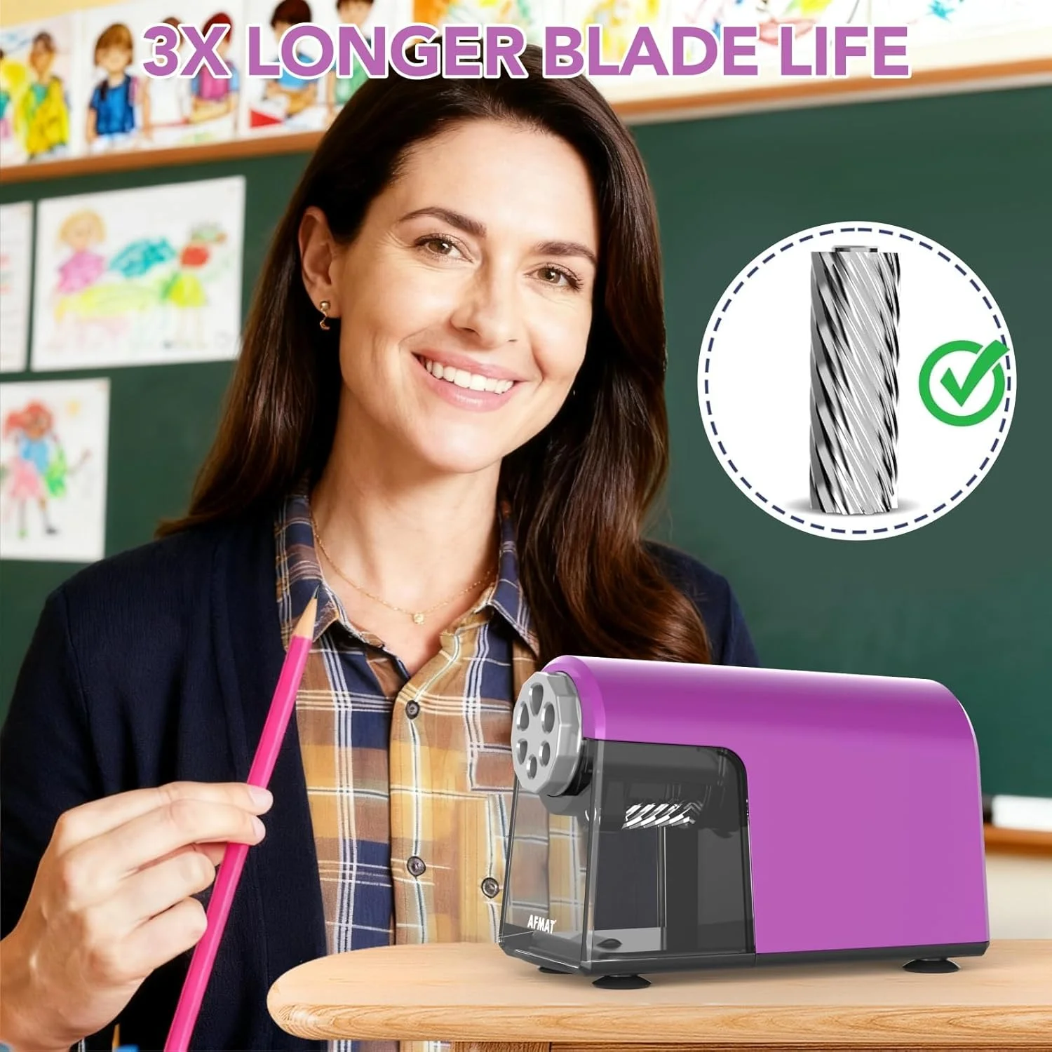 مداد تراش شارژی AFMAT مدل PSD2PR مداد تراش شارژی AFMAT مدل PSD2PR