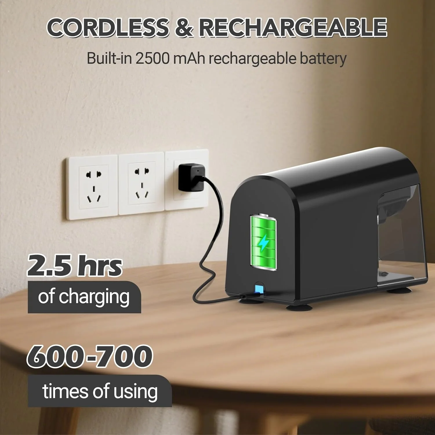 مداد تراش شارژی AFMAT مدل PSD2BK مداد تراش شارژی AFMAT مدل PSD2BK