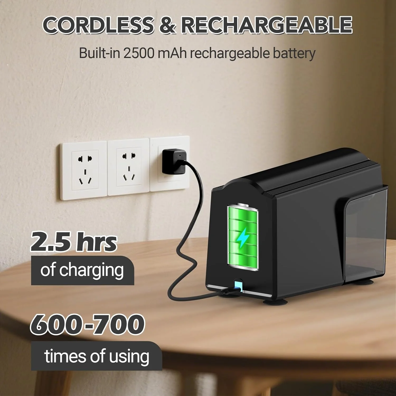 مداد تراش شارژی AFMAT مدل PSD4BK