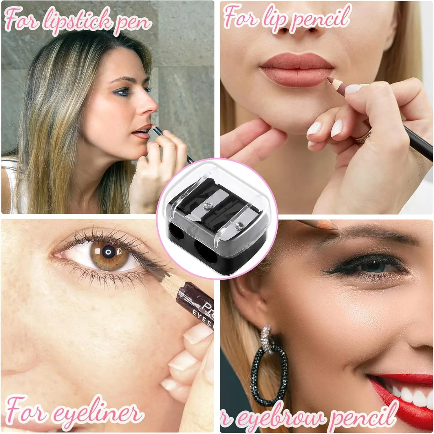 تراش آرایشی 4 عددی، تراش خط لب، تراش دو سوراخه مداد چشم، تراش مداد ابرو برای مداد ابرو، مداد چشم، خط چشم، خط لب، مداد ابرو تراش آرایشی 4 عددی، تراش خط لب، تراش دو سوراخه مداد چشم، تراش مداد ابرو برای مداد ابرو، مداد چشم، خط چشم، خط لب، مداد ابرو
