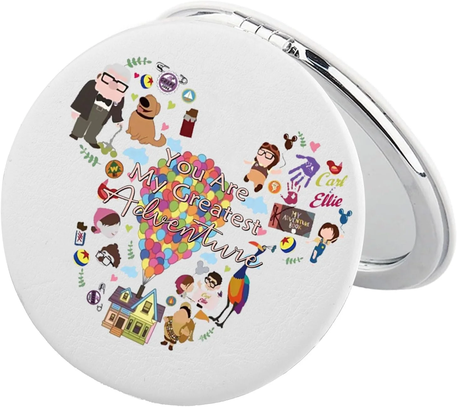 آینه جیبی با الهام از فیلم بالا (Up) - هدیه ای از سرزمین جادویی - تو بزرگترین ماجراجویی من هستی - هدیه ای برای طرفداران فیلم بالا (تو بزرگترین ماجراجویی من هستی)