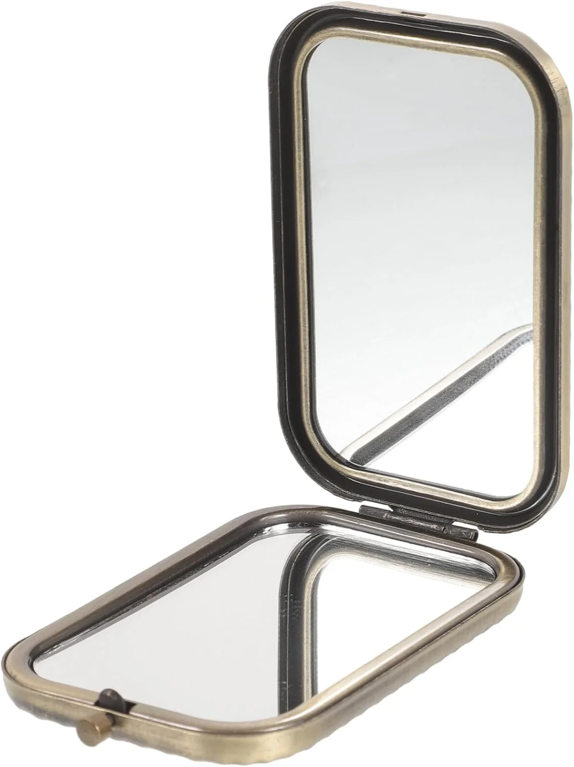 آینه جیبی تاشو Beaupretty، آینه آرایشی رترو دو طرفه، آینه کوچک مربعی قابل حمل، طرح پروانه