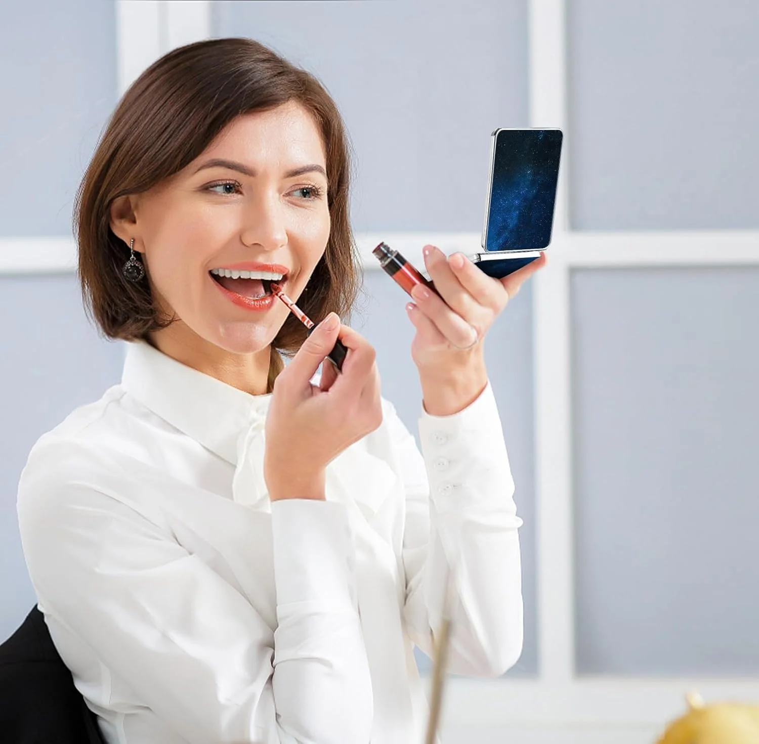 آینه جیبی dcdcee، آینه مسافرتی کوچک با بزرگنمایی، آینه آرایشی دو طرفه قابل حمل برای استفاده روزانه (طرح ستاره) آینه جیبی dcdcee، آینه مسافرتی کوچک با بزرگنمایی، آینه آرایشی دو طرفه قابل حمل برای استفاده روزانه (طرح ستاره)