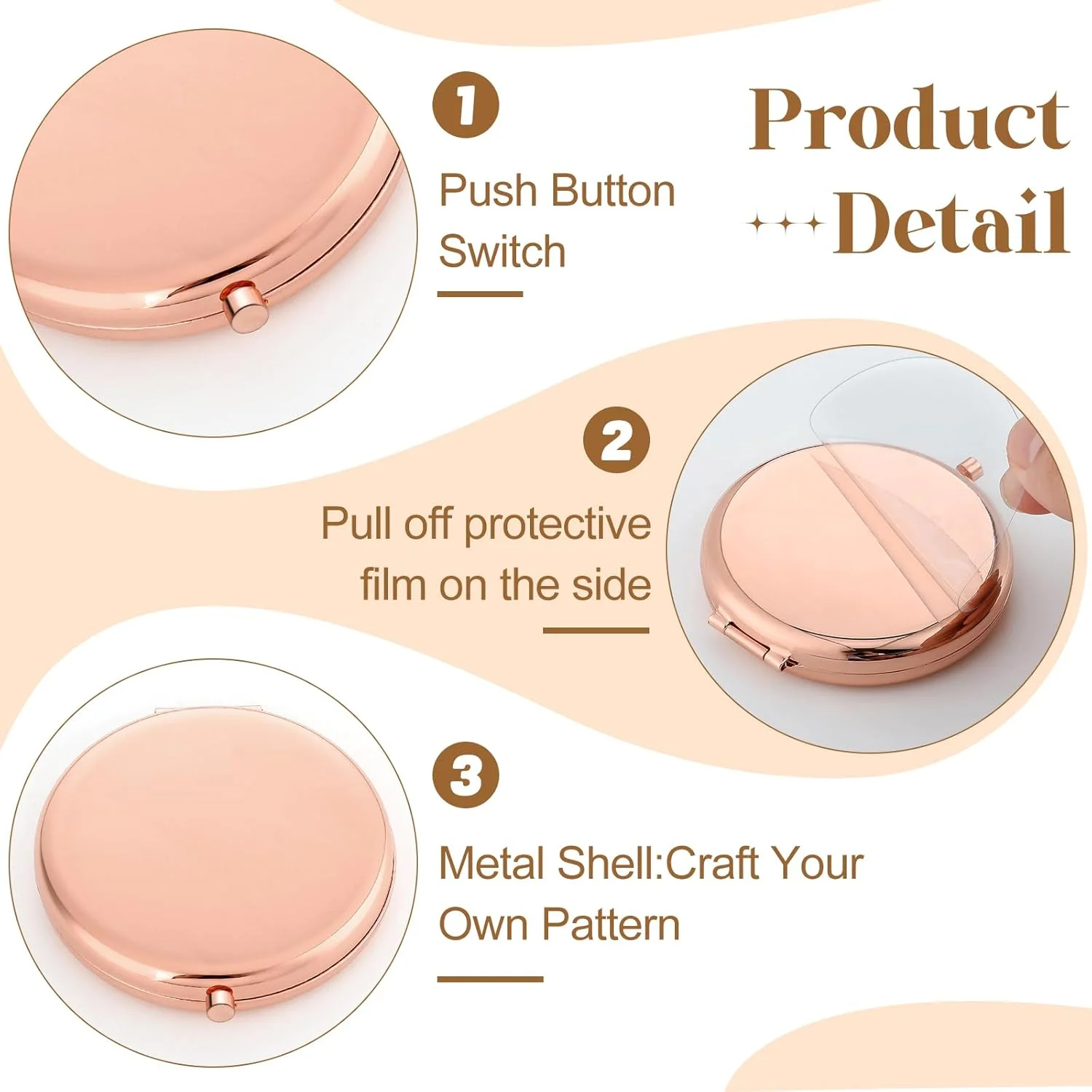 Dandat 25 Set Inspirational Compact Mirrors Bulk Praise Sayings Rose Gold Makeup Mirror with Organza Bags Double Sided 1x/2x Magnifying Metal Pocket Mirrors for Purse Wedding Party Favors Dandat 25 Set Inspirational Compact Mirrors Bulk Praise Sayings Rose Gold Makeup Mirror with Organza Bags Double Sided 1x/2x Magnifying Metal Pocket Mirrors for Purse Wedding Party Favors