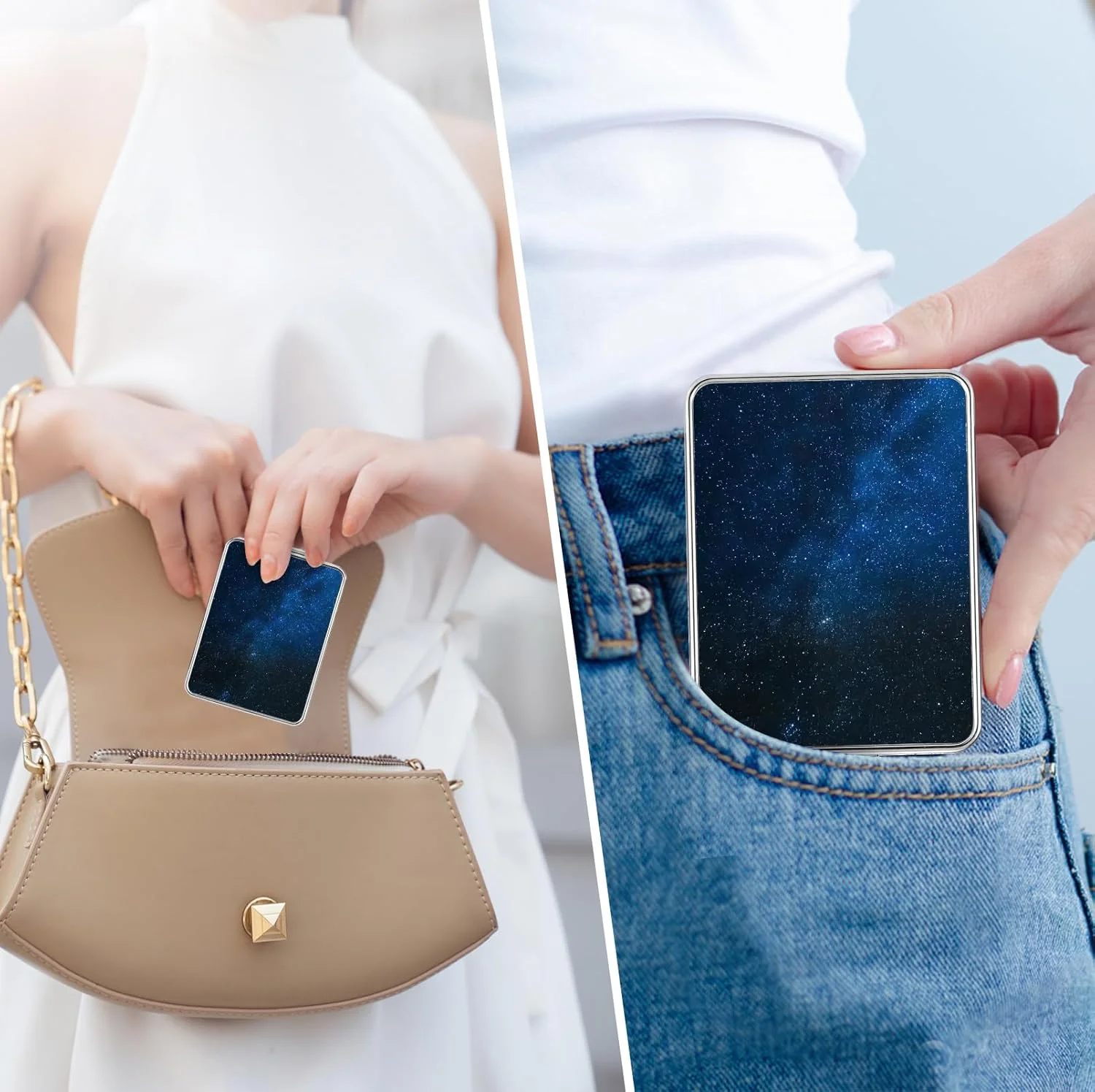 آینه جیبی dcdcee، آینه مسافرتی کوچک با بزرگنمایی، آینه آرایشی دو طرفه قابل حمل برای استفاده روزانه (طرح ستاره) آینه جیبی dcdcee، آینه مسافرتی کوچک با بزرگنمایی، آینه آرایشی دو طرفه قابل حمل برای استفاده روزانه (طرح ستاره)