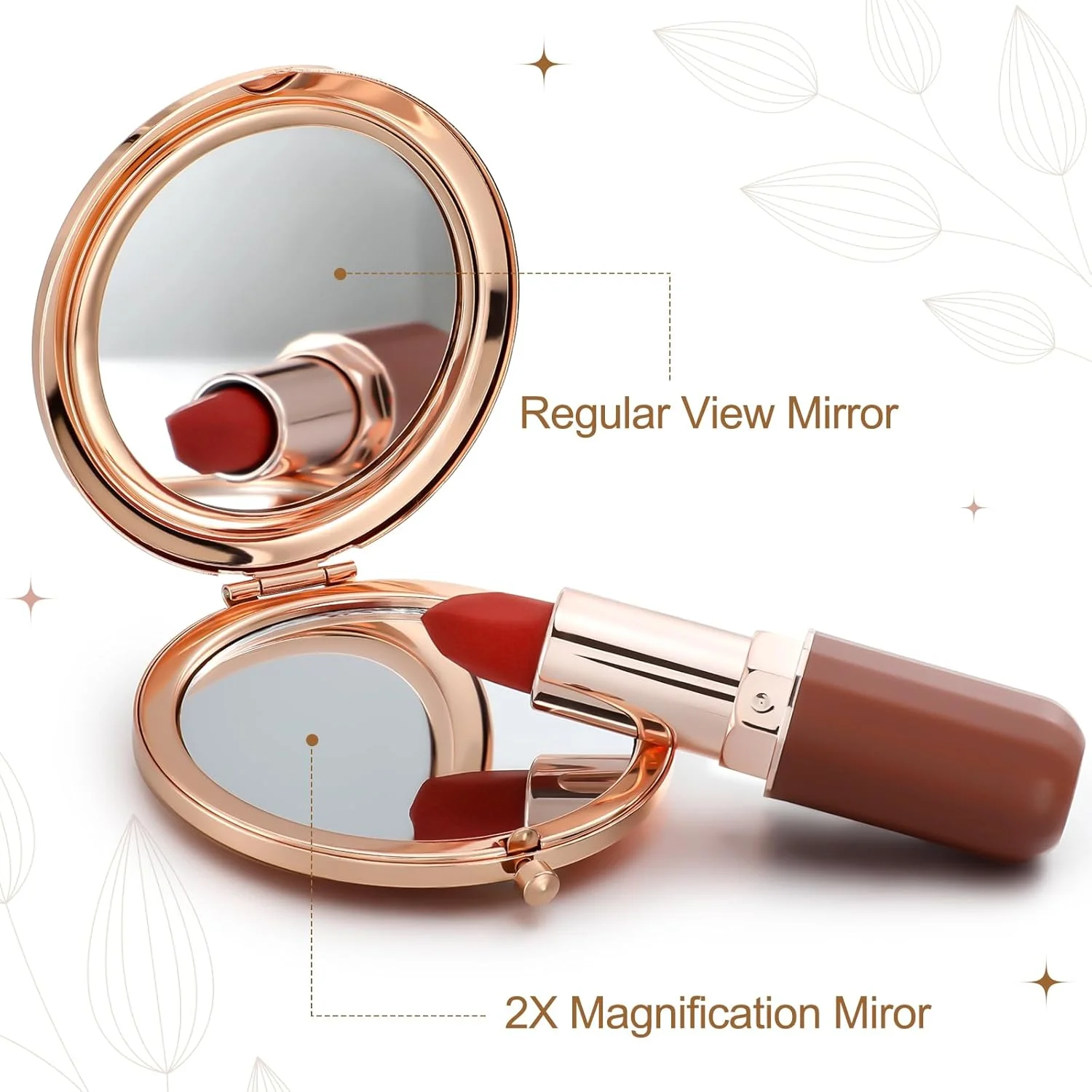 Dandat 25 Set Inspirational Compact Mirrors Bulk Praise Sayings Rose Gold Makeup Mirror with Organza Bags Double Sided 1x/2x Magnifying Metal Pocket Mirrors for Purse Wedding Party Favors Dandat 25 Set Inspirational Compact Mirrors Bulk Praise Sayings Rose Gold Makeup Mirror with Organza Bags Double Sided 1x/2x Magnifying Metal Pocket Mirrors for Purse Wedding Party Favors