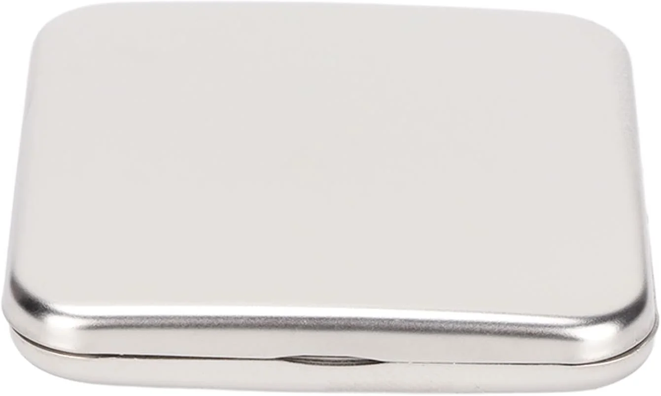 آینه جیبی دو طرفه تاشو استیل ضد زنگ دیوچه، آینه کوچک قابل حمل برای کیف پول، آینه مسافرتی جمع و جور (مربع)