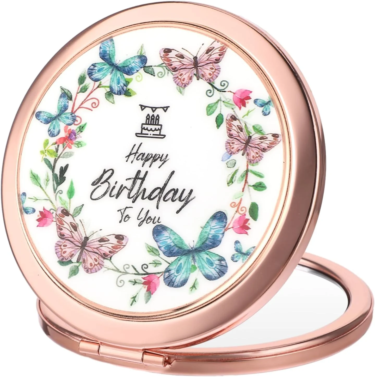 آینه آرایشی تاشو طرح گل Dimeho، آینه جیبی کوچک رنگارنگ قابل حمل، آینه دستی دو طرفه تاشو با بزرگنمایی 2 برابر مناسب کیف دستی، اداره، منزل برای خانم ها و دختران آینه آرایشی تاشو طرح گل Dimeho، آینه جیبی کوچک رنگارنگ قابل حمل، آینه دستی دو طرفه تاشو با بزرگنمایی 2 برابر مناسب کیف دستی، اداره، منزل برای خانم ها و دختران