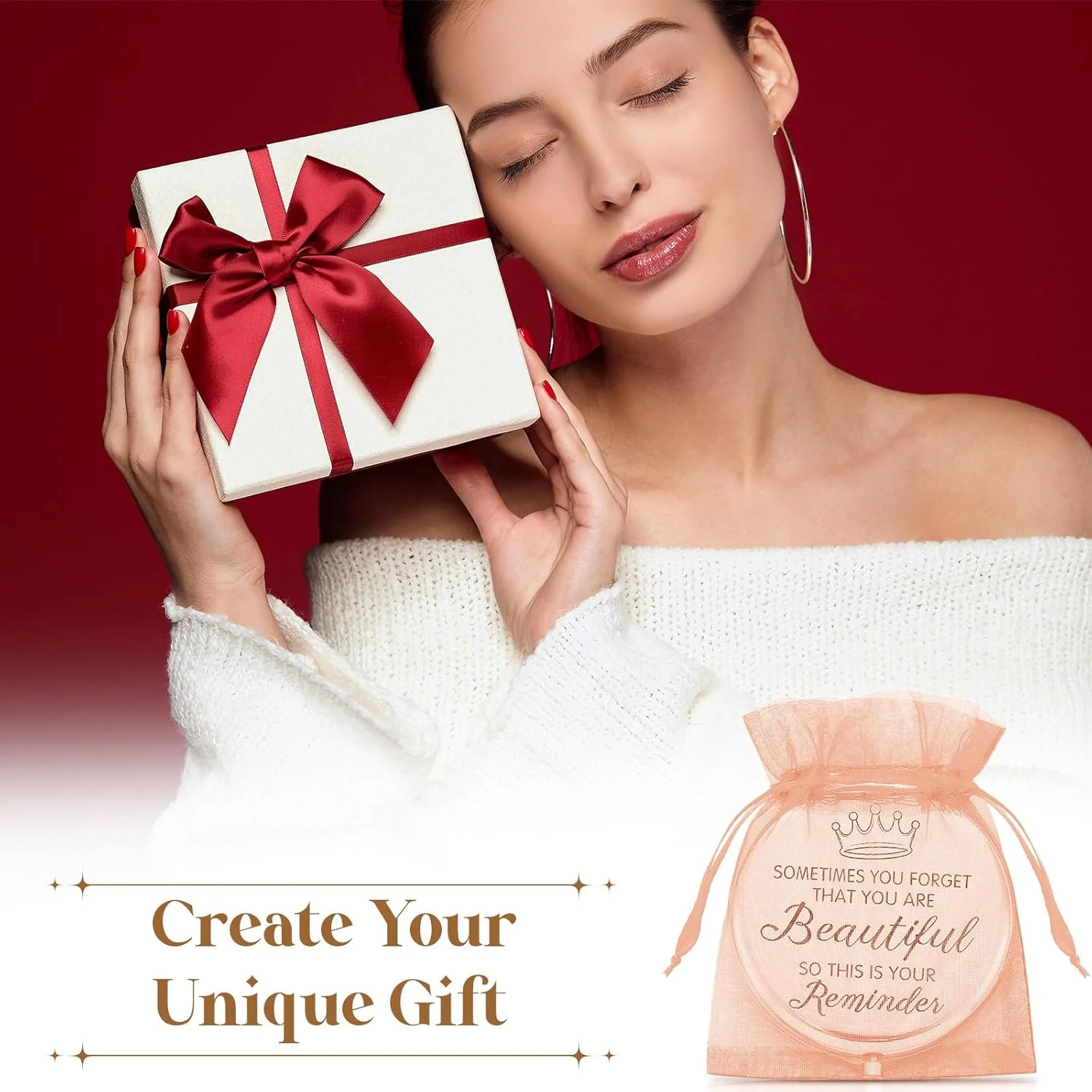 Dandat 25 Set Inspirational Compact Mirrors Bulk Praise Sayings Rose Gold Makeup Mirror with Organza Bags Double Sided 1x/2x Magnifying Metal Pocket Mirrors for Purse Wedding Party Favors Dandat 25 Set Inspirational Compact Mirrors Bulk Praise Sayings Rose Gold Makeup Mirror with Organza Bags Double Sided 1x/2x Magnifying Metal Pocket Mirrors for Purse Wedding Party Favors