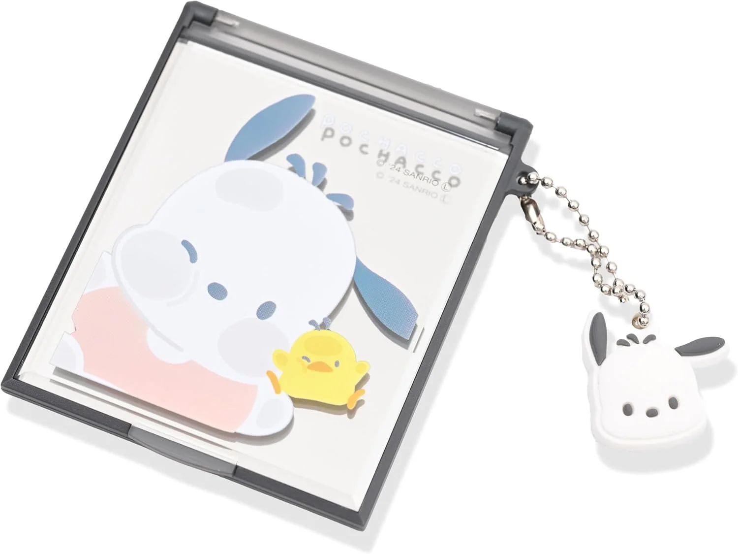 آینه جیبی فشرده طرح شخصیت های کاوایی گاشینا استوری - طراحی مینیاتوری جذاب با جاکلیدی آویز - آینه کیف دستی بادوام، قابل حمل و زیبا (پاچاهو-سگ)