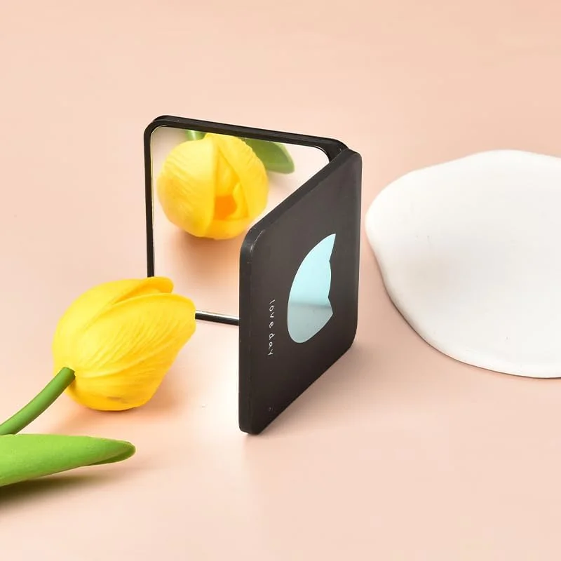آینه تاشو کوچک و جمع و جور برای کیف دستی زنانه، آینه جیبی گربه ای، آینه آرایشی کوچک، آینه مسافرتی جمع و جور، آینه دستی زیبا برای زنان و دختران، آینه نشکن برای کیف کمپینگ و کیف پول