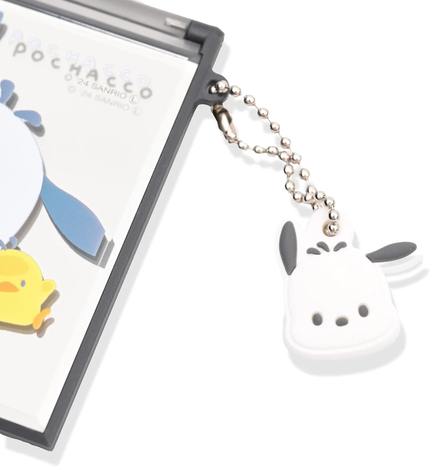 آینه جیبی فشرده طرح شخصیت های کاوایی گاشینا استوری - طراحی مینیاتوری جذاب با جاکلیدی آویز - آینه کیف دستی بادوام، قابل حمل و زیبا (پاچاهو-سگ)