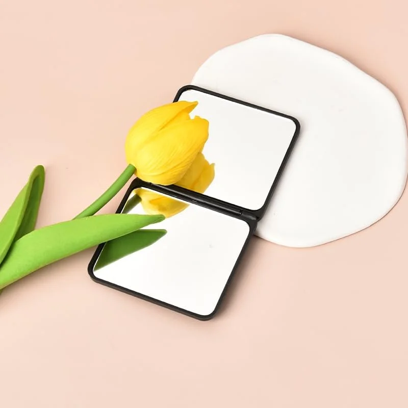 آینه تاشو کوچک و جمع و جور برای کیف دستی زنانه، آینه جیبی گربه ای، آینه آرایشی کوچک، آینه مسافرتی جمع و جور، آینه دستی زیبا برای زنان و دختران، آینه نشکن برای کیف کمپینگ و کیف پول