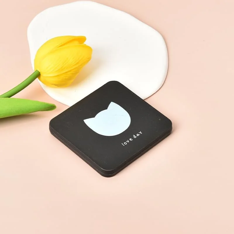 آینه تاشو کوچک و جمع و جور برای کیف دستی زنانه، آینه جیبی گربه ای، آینه آرایشی کوچک، آینه مسافرتی جمع و جور، آینه دستی زیبا برای زنان و دختران، آینه نشکن برای کیف کمپینگ و کیف پول