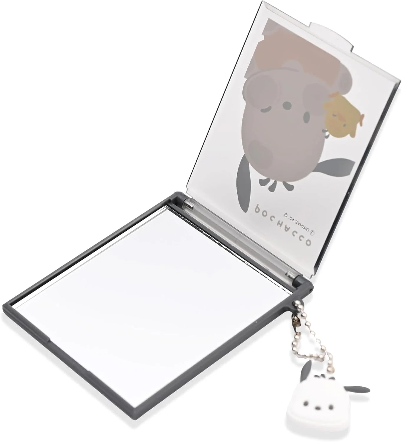 آینه جیبی فشرده طرح شخصیت های کاوایی گاشینا استوری - طراحی مینیاتوری جذاب با جاکلیدی آویز - آینه کیف دستی بادوام، قابل حمل و زیبا (پاچاهو-سگ)