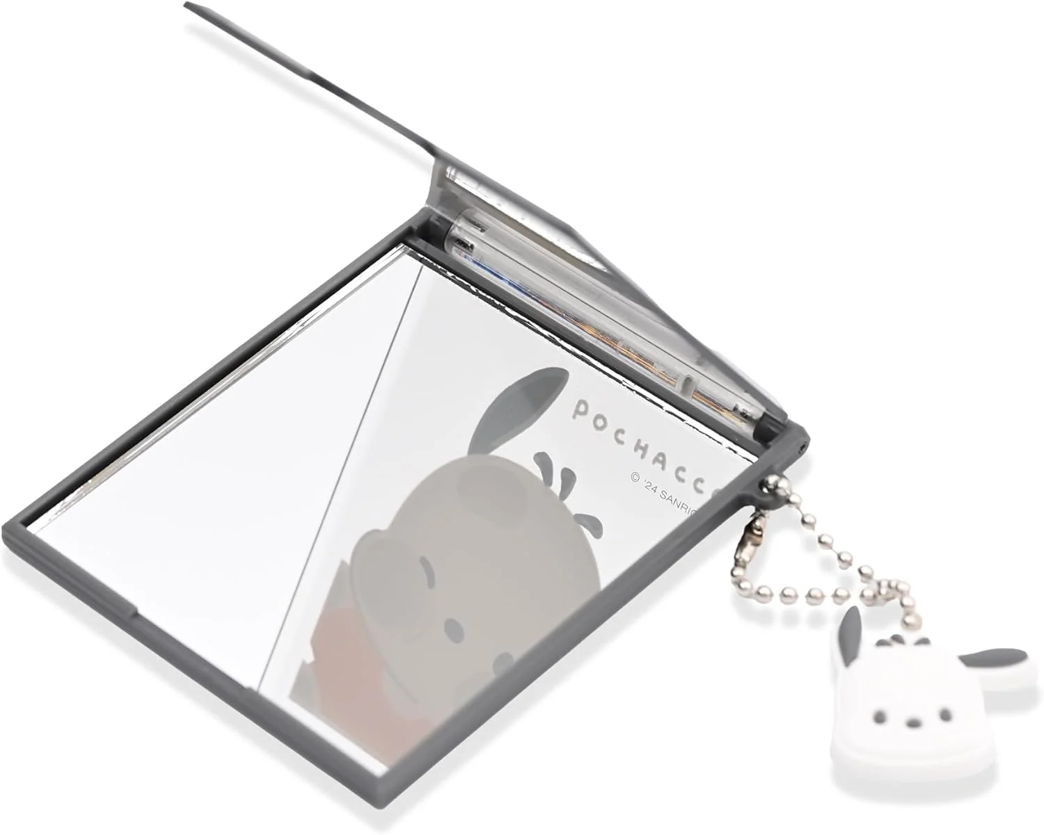 آینه جیبی فشرده طرح شخصیت های کاوایی گاشینا استوری - طراحی مینیاتوری جذاب با جاکلیدی آویز - آینه کیف دستی بادوام، قابل حمل و زیبا (پاچاهو-سگ)