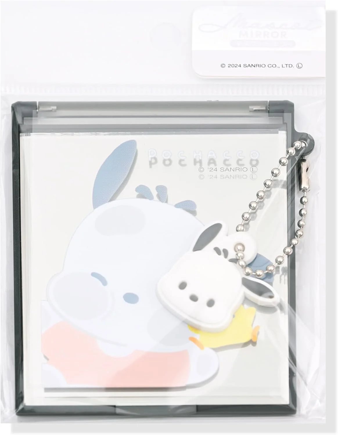 آینه جیبی فشرده طرح شخصیت های کاوایی گاشینا استوری - طراحی مینیاتوری جذاب با جاکلیدی آویز - آینه کیف دستی بادوام، قابل حمل و زیبا (پاچاهو-سگ)