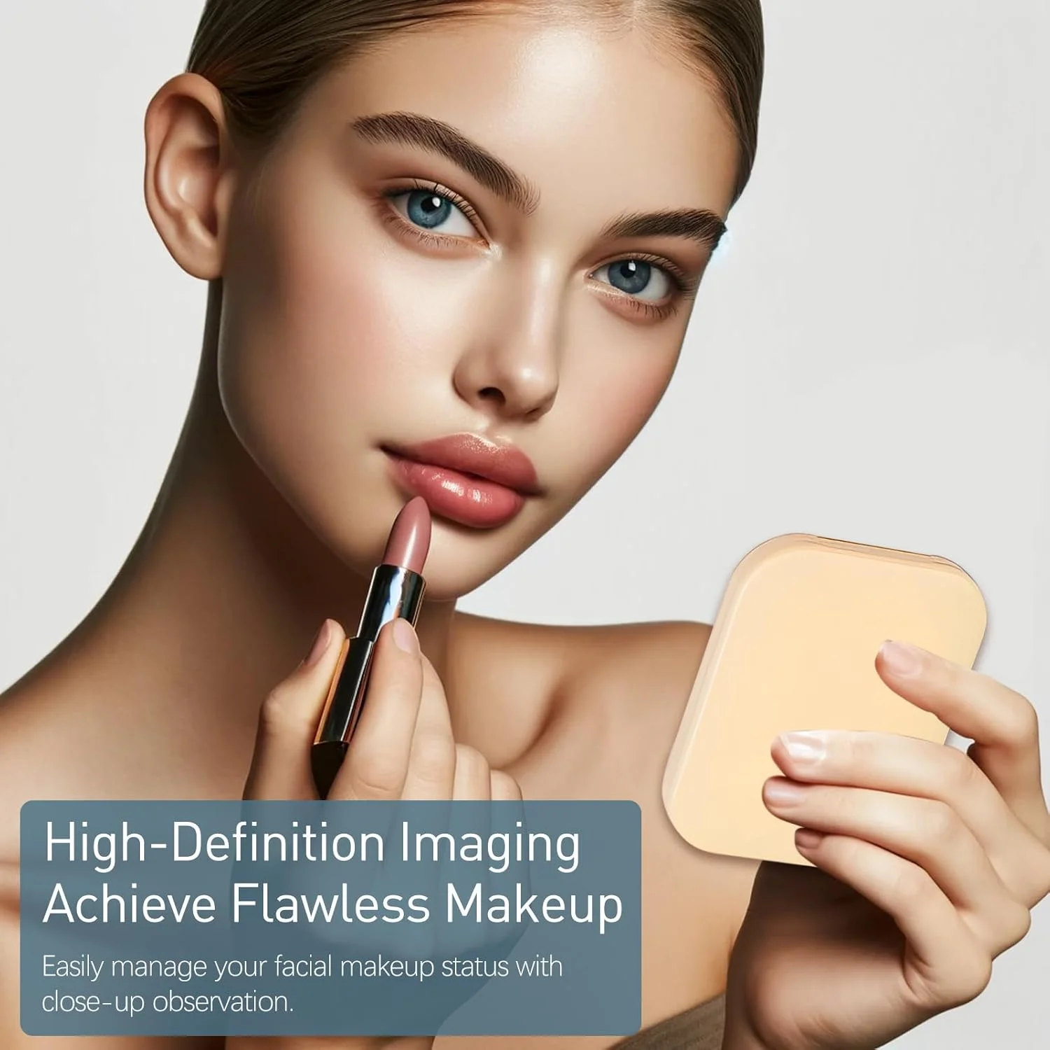 ست آینه جیبی تاشو و شانه Jaasuee، آینه آرایشی قابل حمل سفارشی کاوائی خلاقانه، ایده آل برای کودکان و مسافرت