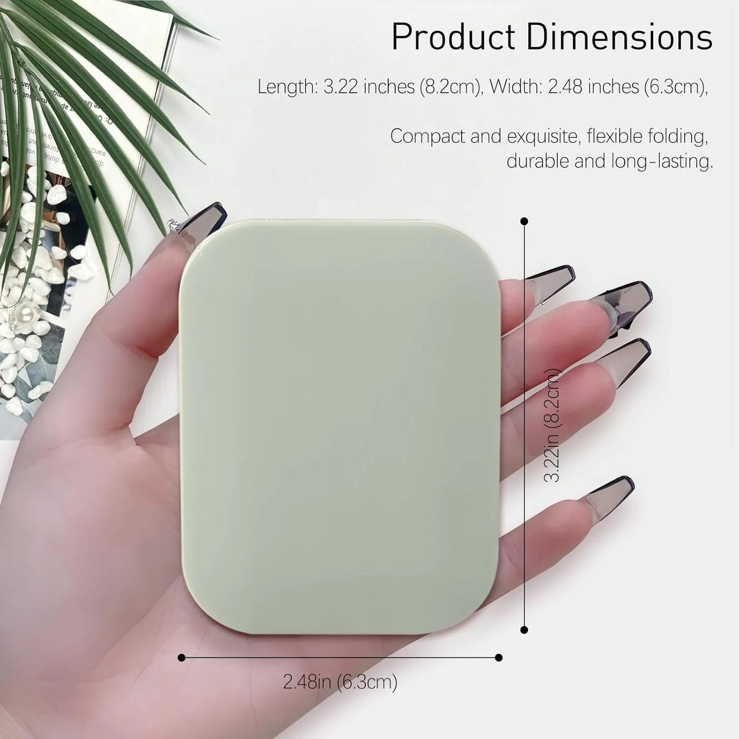 ست آینه جیبی تاشو و شانه Jaasuee، آینه آرایشی قابل حمل سفارشی کاوائی خلاقانه، ایده آل برای کودکان و مسافرت