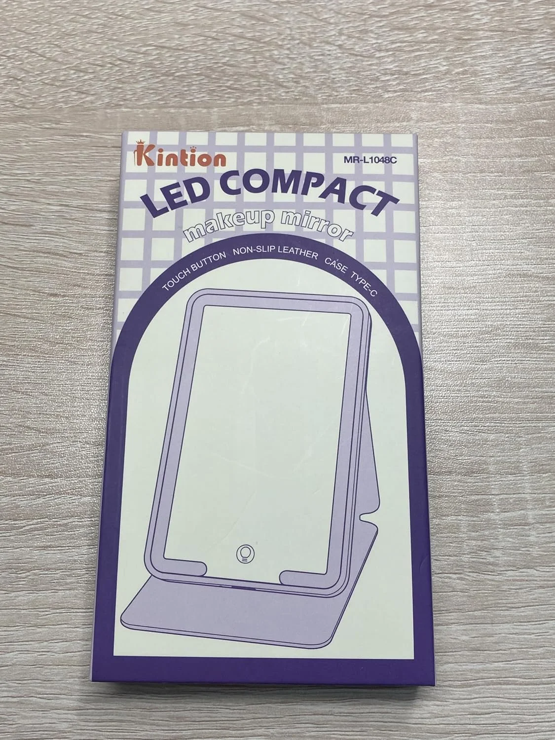 آینه آرایشی LED قابل حمل Kintion، آینه تاشو شارژی، 3 حالت رنگی، آینه کوچک کیف دستی برای زنان، هدیه، صورتی آینه آرایشی LED قابل حمل Kintion، آینه تاشو شارژی، 3 حالت رنگی، آینه کوچک کیف دستی برای زنان، هدیه، صورتی