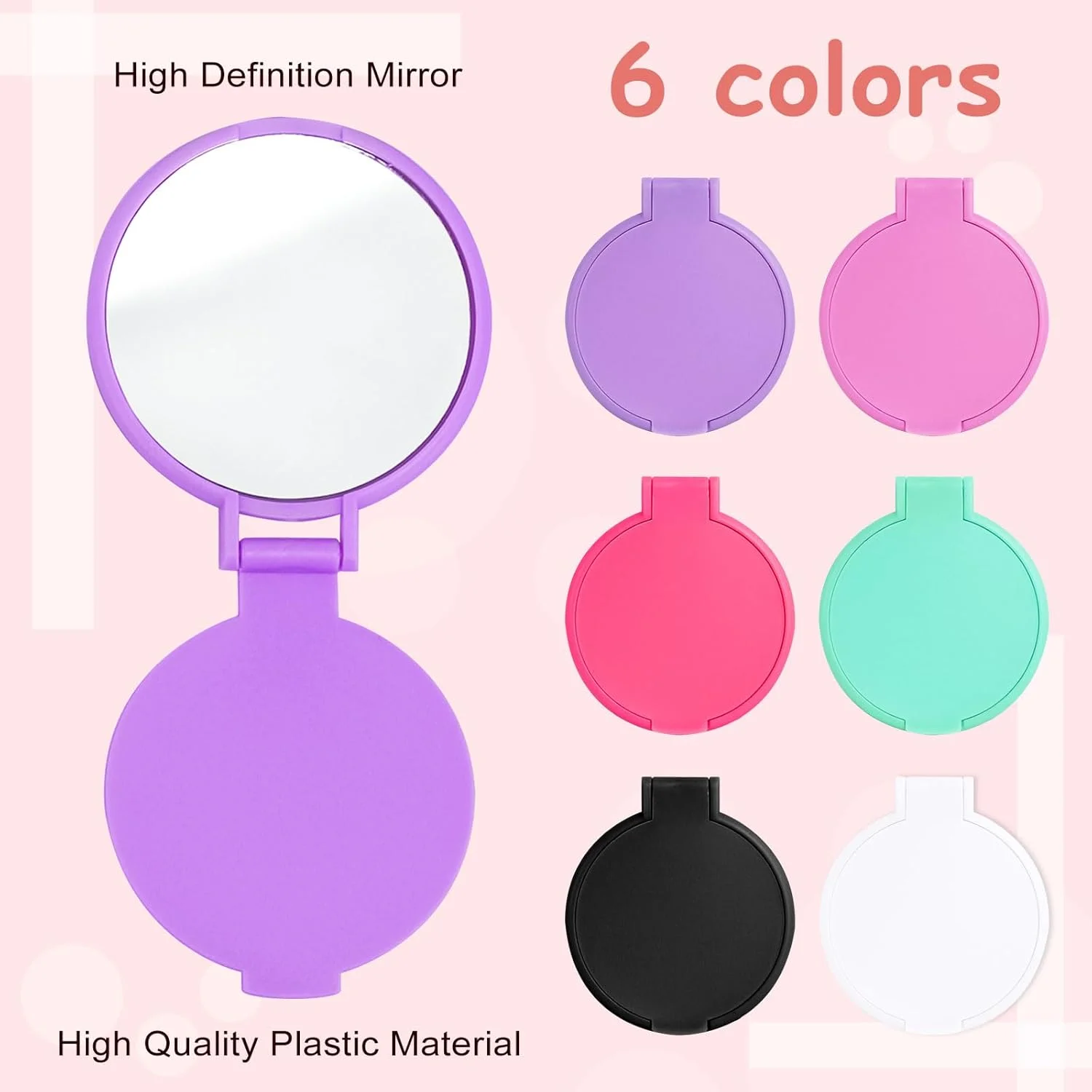 آینه جیبی فشرده Lilingsty، بسته عمده 6 رنگ، کوچک و نفیس، آینه تاشو مینی برای مسافرت، سفر کاری، هدیه، افراد بی خانمان مناسب است (بسته 60 عددی) آینه جیبی فشرده Lilingsty، بسته عمده 6 رنگ، کوچک و نفیس، آینه تاشو مینی برای مسافرت، سفر کاری، هدیه، افراد بی خانمان مناسب است (بسته 60 عددی)