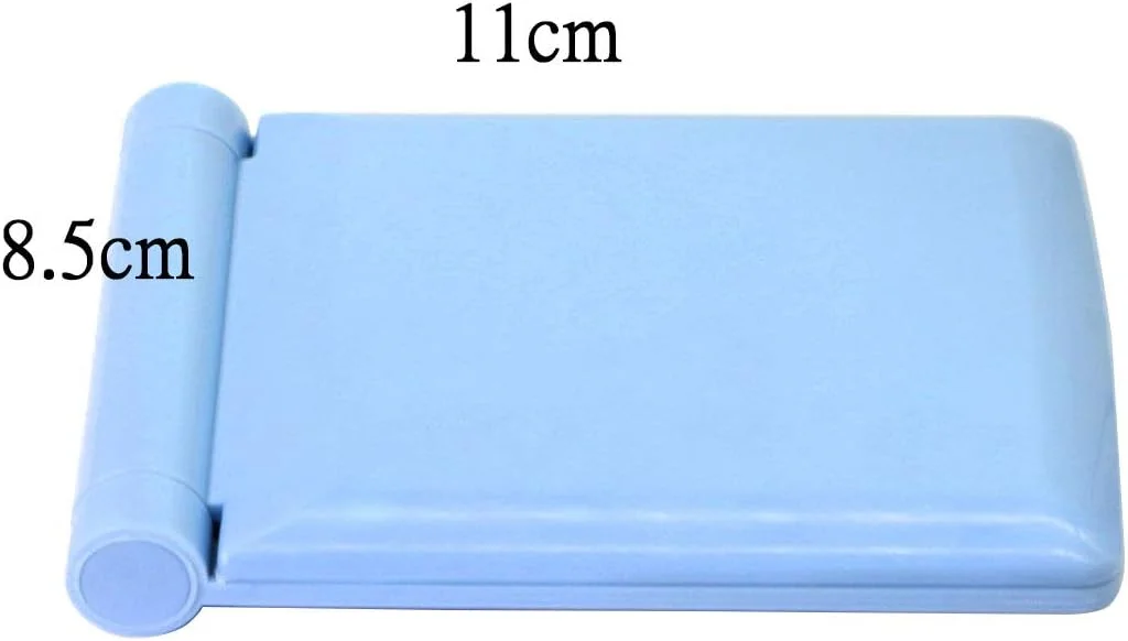 LED Lighted Travel Makeup Mirror,Compact Mirror with1x/2x Magnification, Dual Sided Vanity Mirror with Lights Portable Illuminated Folding Tabletop Cosmetic Mirror,Handheld Pocket Bag Mirror (Blue) LED Lighted Travel Makeup Mirror,Compact Mirror with1x/2x Magnification, Dual Sided Vanity Mirror with Lights Portable Illuminated Folding Tabletop Cosmetic Mirror,Handheld Pocket Bag Mirror (Blue)