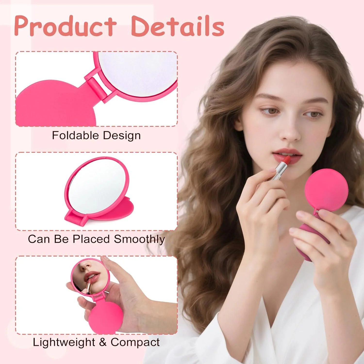 آینه جیبی فشرده Lilingsty، بسته عمده 6 رنگ، کوچک و نفیس، آینه تاشو مینی برای مسافرت، سفر کاری، هدیه، افراد بی خانمان مناسب است (بسته 60 عددی) آینه جیبی فشرده Lilingsty، بسته عمده 6 رنگ، کوچک و نفیس، آینه تاشو مینی برای مسافرت، سفر کاری، هدیه، افراد بی خانمان مناسب است (بسته 60 عددی)