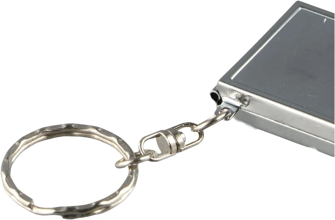 جاکلیدی آینه تاشو قابل حمل Leadigol، آینه جیبی مسافرتی، جاکلیدی آینه فلزی مربعی بیضی شکل قلبی، آویز آینه دایره ای، آینه آرایشی کوچک با حلقه کلید