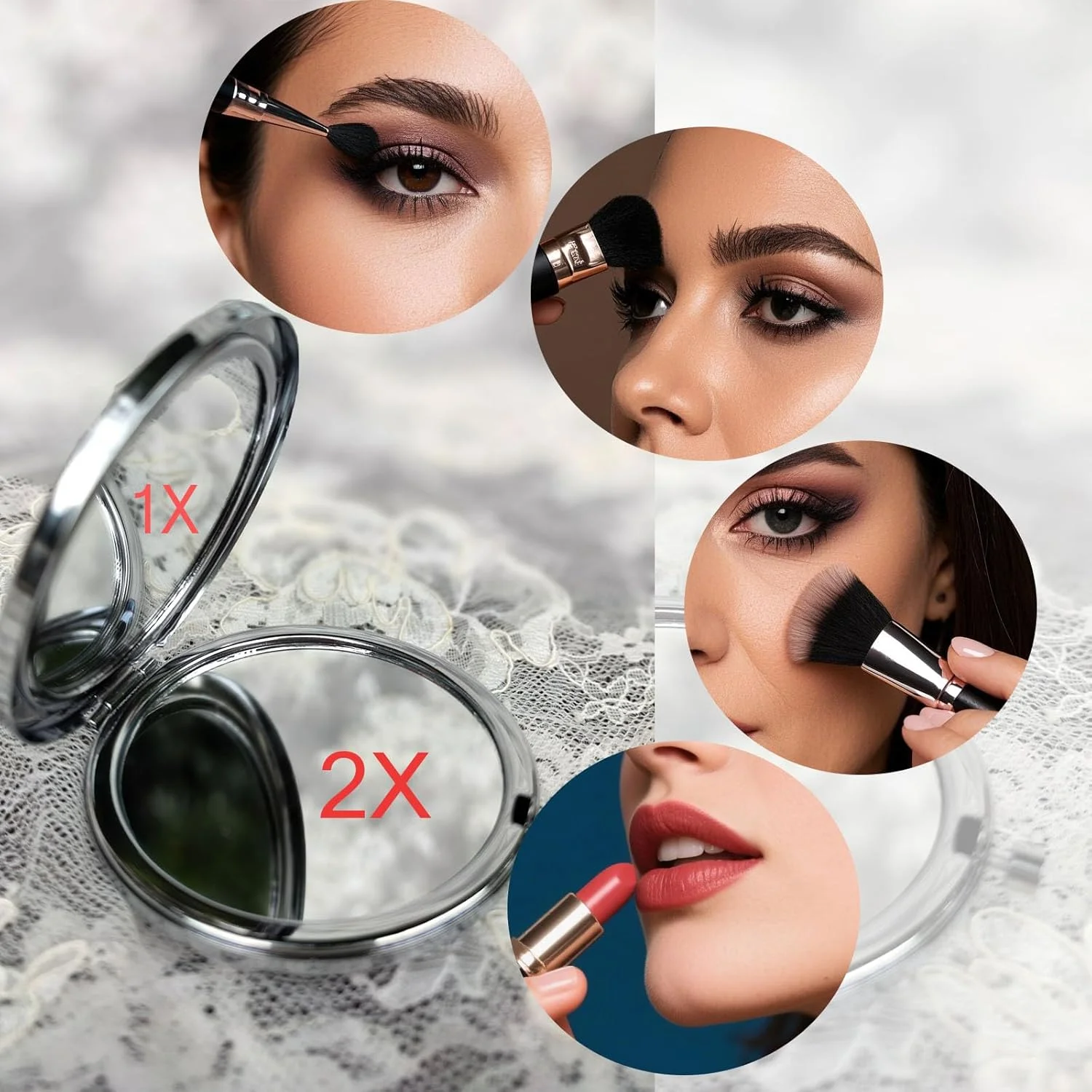 آینه جیبی گلدوزی شده Leimandy دو طرفه 1x/2x بنفش اسطوخودوس آینه های جمع و جور قابل حمل برای کیف پول هدیه روز ولنتاین L1 (اسطوخودوس بنفش) آینه جیبی گلدوزی شده Leimandy دو طرفه 1x/2x بنفش اسطوخودوس آینه های جمع و جور قابل حمل برای کیف پول هدیه روز ولنتاین L1 (اسطوخودوس بنفش)