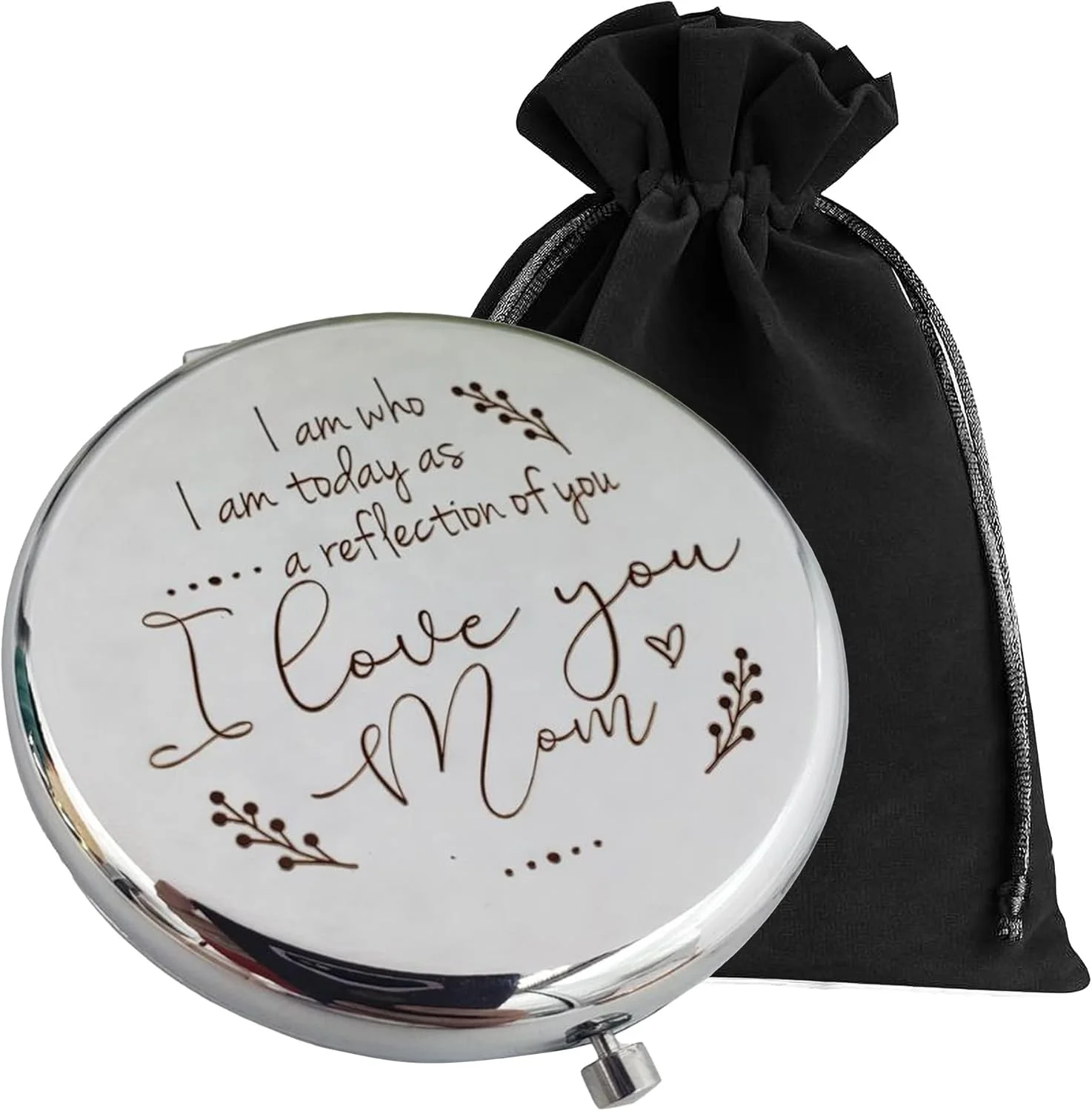 هدیه ای از طرف دختر به مادر عروس، آینه جیبی، هدیه ای از طرف پسر به مادر داماد، هدیه ای احساسی برای مادر، هدیه تولد برای مادر از طرف دختر، هدیه شخصی سازی شده برای مادر (S)