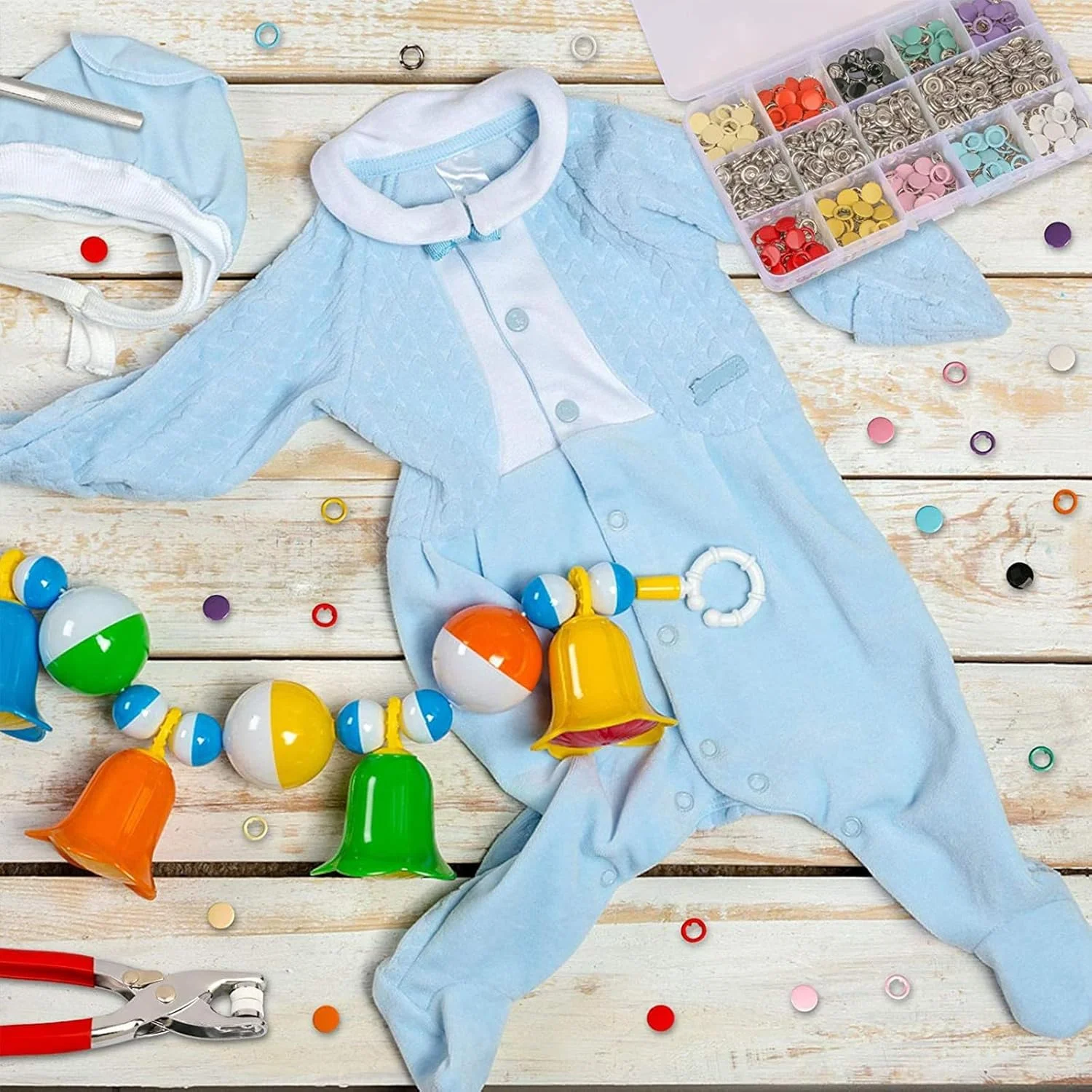 کیت دکمه های فشاری فلزی 800 عددی با ابزار پرس، مجموعه دکمه های فشاری Azonee با انبردست بست برای صنایع دستی DIY، لباس، کلاه و خیاطی (200 ست، 10 رنگ، 9.5 میلی متر) کیت دکمه های فشاری فلزی 800 عددی با ابزار پرس، مجموعه دکمه های فشاری Azonee با انبردست بست برای صنایع دستی DIY، لباس، کلاه و خیاطی (200 ست، 10 رنگ، 9.5 میلی متر)