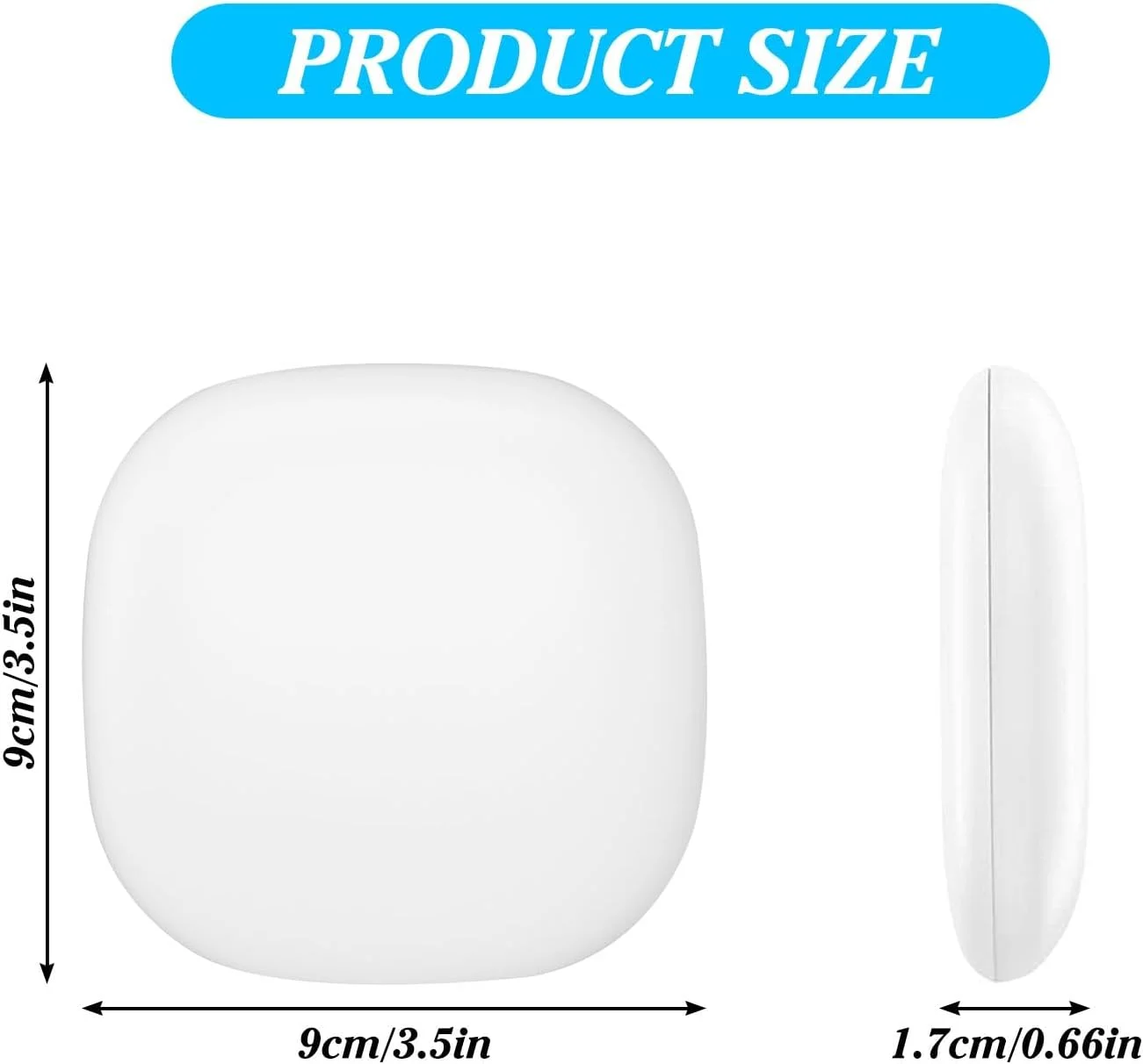 آینه آرایشی فشرده LED کوچک Molbory، آینه آرایشی با بزرگنمایی 1×/5×، آینه آرایشی قابل حمل با نورپردازی، آینه آرایشی شارژی، آینه مسافرتی تاشو برای دختران، حسگر لمسی