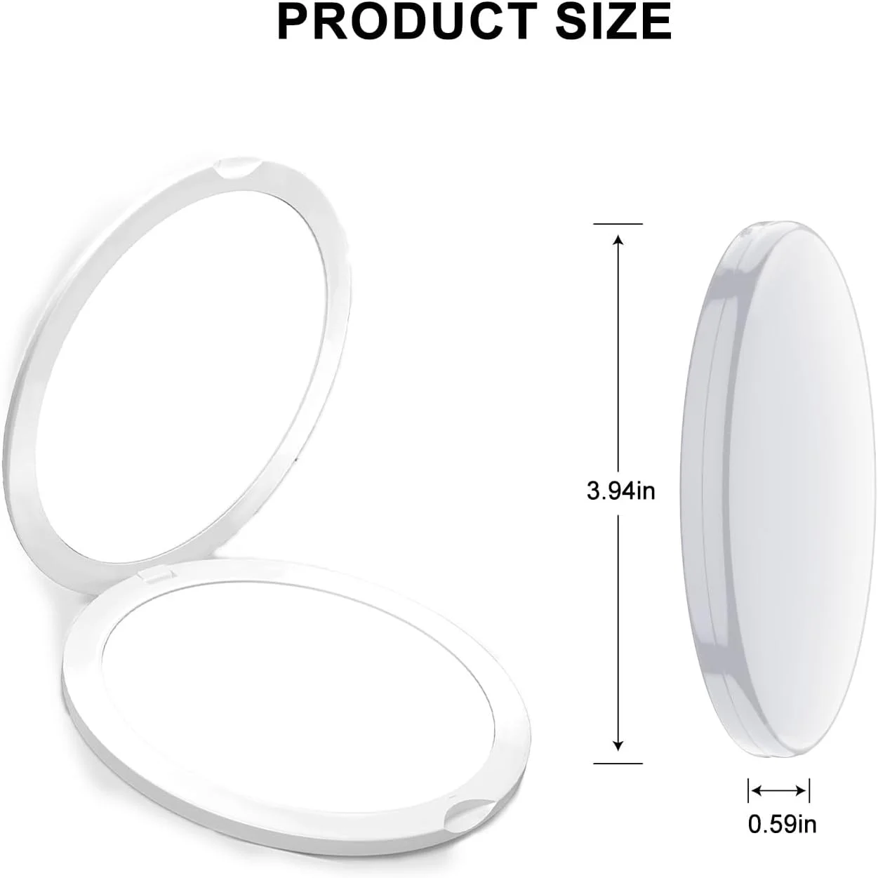 آینه جیبی گرد دو طرفه Mokoze، آینه قابل حمل با بزرگنمایی 1X/10X، آینه کوچک دستی برای کیف پول، آینه آرایشی مسافرتی، لوازم ضروری برای زنان و دختران (سفید) آینه جیبی گرد دو طرفه Mokoze، آینه قابل حمل با بزرگنمایی 1X/10X، آینه کوچک دستی برای کیف پول، آینه آرایشی مسافرتی، لوازم ضروری برای زنان و دختران (سفید)