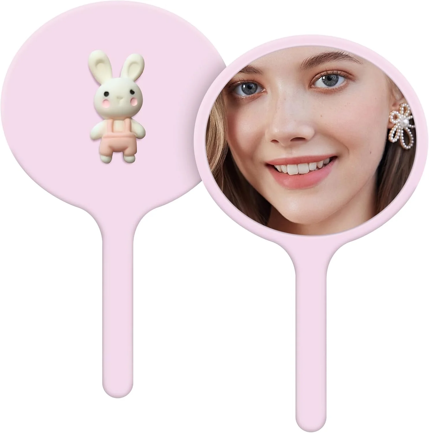 آینه دستی کوچک - آینه جیبی جمع و جور و زیبا برای مسافرت، آینه نشکن با دسته (6.5×11×0.5 سانتی متر) آینه دستی کوچک - آینه جیبی جمع و جور و زیبا برای مسافرت، آینه نشکن با دسته (6.5×11×0.5 سانتی متر)